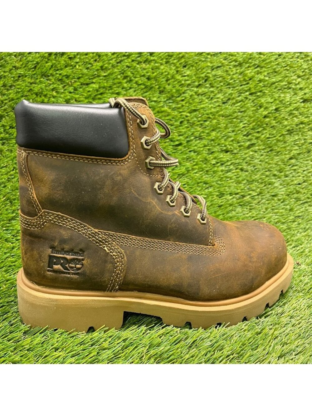 Timberland PRO Sawhorse 6" Mens Size 5.5 Brown Composite Toe Safety Work Boots